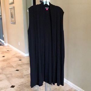 WORN ONCE! Ladies long, sleeveless cardigan